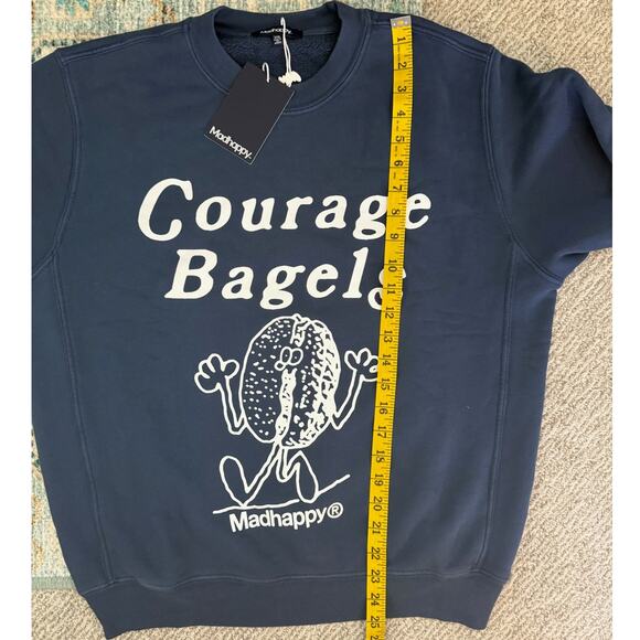 Madhappy Unisex Crewneck Sweatshirt, Sold Out Courage Bagels LA collab Size XS - Picture 8 of 8